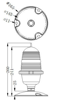 AC220V 3W Elevated 25cd Helicopter Perimeter Lights